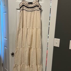 Zara Cream Spaghetti Strap Sundress